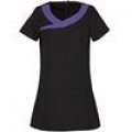 Premier Ivy beauty and spa tunic contrast neckline Black / Purple