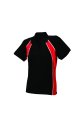 Finden & Hales Women's jersey team polo Black/ Red/ White