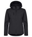 Dames hoodie Softshell Jas Clique Classic 0200917 Zwart