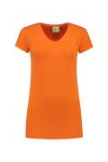 Goedkope Oranje Dames T-shirt V hals Lemon & Soda LEM1262