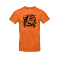 Oranje T-shirt Voetballende Leeuw