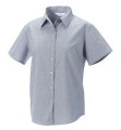 Dames blouse korte mouw Oxford Russell 933F silver