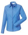 Dames blouse Poplin Russell 942F lange mouw corperate blue