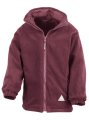 Jassen Junior Reversible Stormproof Jacket Result R160JY fleece burgundy