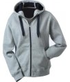 Hooded sweater binnenzijde fleece JN355 sport grey-navy