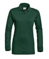 Sweaters, dames polosweater Santino Rick Ladies 200020 donker groen