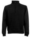 Sweater Zip Neck Fruit of the Loom 62-032-0 zwart