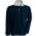 Sweaters met korte rits, trucker sweater Kariban K206, NAVY-HEATHERGREY