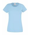 Goedkope Dames T-shirts fruit of the loom value weight 61-372-0 sky blue