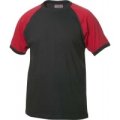 Heren T-shirt Clique Raglan-T 029326 black-red