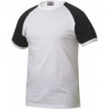 Heren T-shirt Clique Raglan-T 029326 white-black