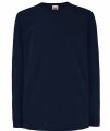 T-shirts, Kids Unisex Value Weight Long Sleeve Fruit of the Loom 61-007-0 deep navy