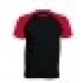 T-shirts Baseball Kariban K330 BLACK-RED