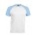 T-shirts Baseball Kariban K330 WHITE-SKYBLUE