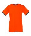 T-shirt Ringer Tee Fruit of the Loom 61-168-0 oranje-light graphite