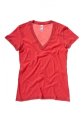 Dames T-shirts V hals Bella 8435 light-red-triblend