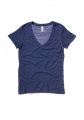 Dames T-shirts V hals Bella 8435 navy-triblend