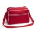 Tassen, Schoudertas Retro Shoulder Bag Bagbase BG14 classic red-wit